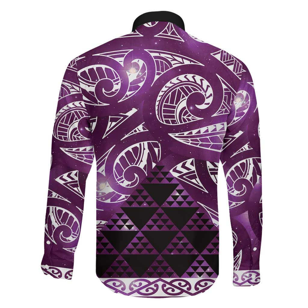 Matariki New Zealand Family Matching Mermaid Dress and Hawaiian Shirt NZ Niho Taniwha Maori New Year Purple Galaxy LT14 - Polynesian Pride