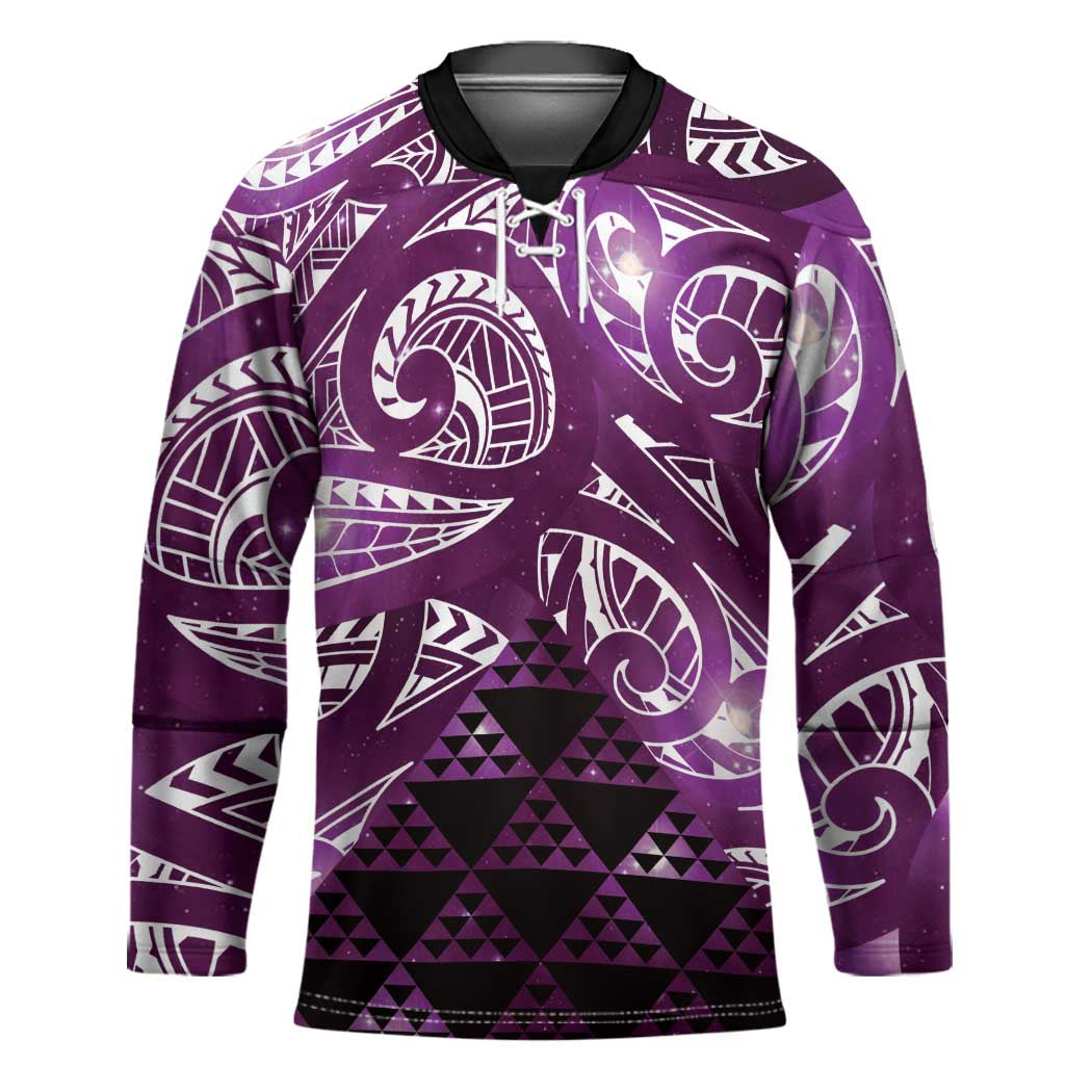 Matariki New Zealand Hockey Jersey NZ Niho Taniwha Maori New Year Purple Galaxy