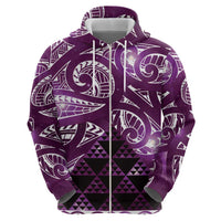 Matariki New Zealand Hoodie NZ Niho Taniwha Maori New Year Purple Galaxy