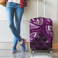 Matariki New Zealand Luggage Cover NZ Niho Taniwha Maori New Year Purple Galaxy