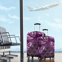 Matariki New Zealand Luggage Cover NZ Niho Taniwha Maori New Year Purple Galaxy