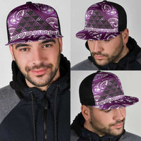 Matariki New Zealand Mesh Trucker Cap NZ Niho Taniwha Maori New Year Purple Galaxy LT14 - Polynesian Pride