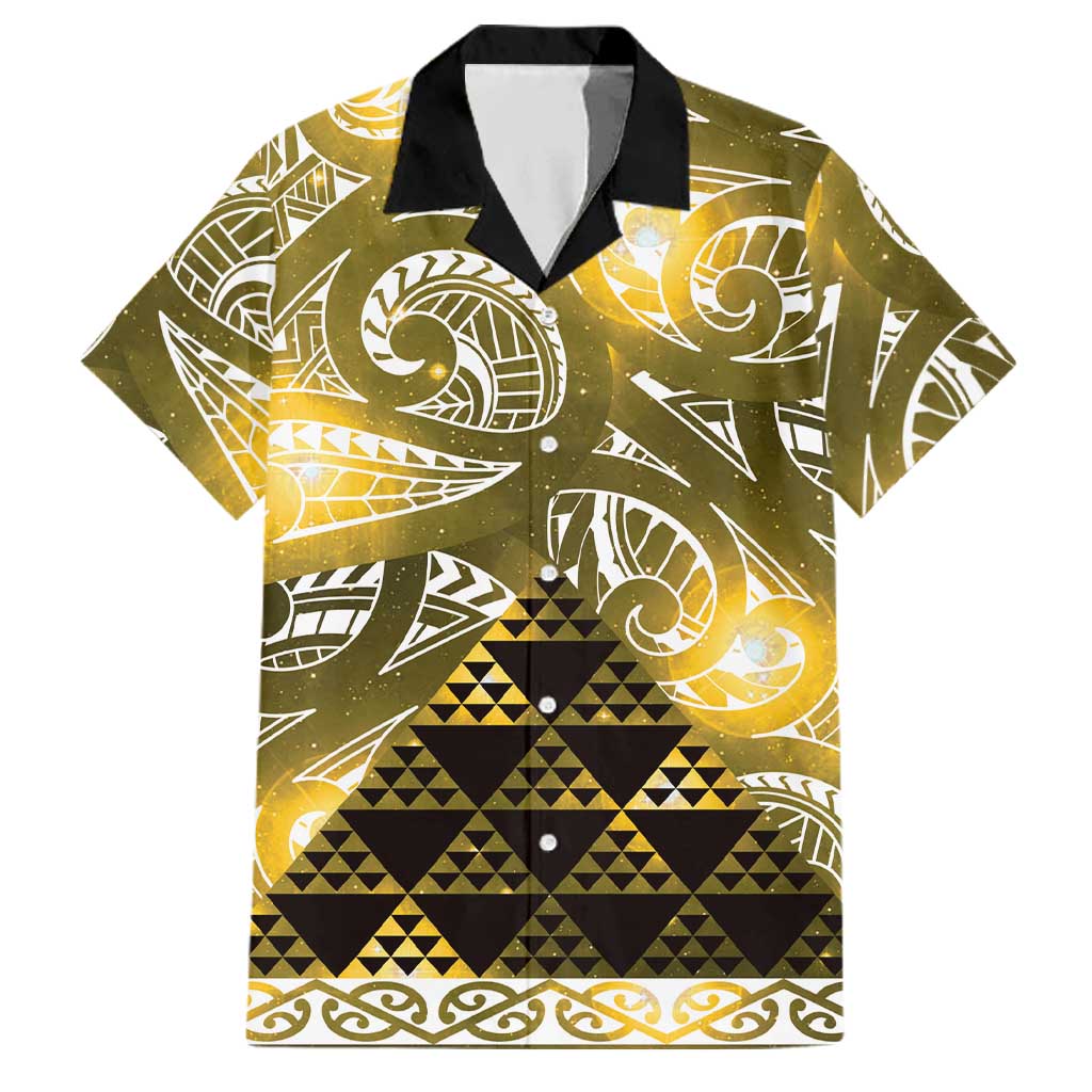 Matariki New Zealand Family Matching Mermaid Dress and Hawaiian Shirt NZ Niho Taniwha Maori New Year Yellow Galaxy