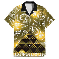 Matariki New Zealand Family Matching Mermaid Dress and Hawaiian Shirt NZ Niho Taniwha Maori New Year Yellow Galaxy