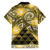 Matariki New Zealand Family Matching Mermaid Dress and Hawaiian Shirt NZ Niho Taniwha Maori New Year Yellow Galaxy