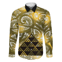 Matariki New Zealand Family Matching Mermaid Dress and Hawaiian Shirt NZ Niho Taniwha Maori New Year Yellow Galaxy