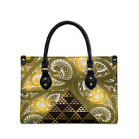 Matariki New Zealand Leather Bag NZ Niho Taniwha Maori New Year Yellow Galaxy LT14 - Polynesian Pride