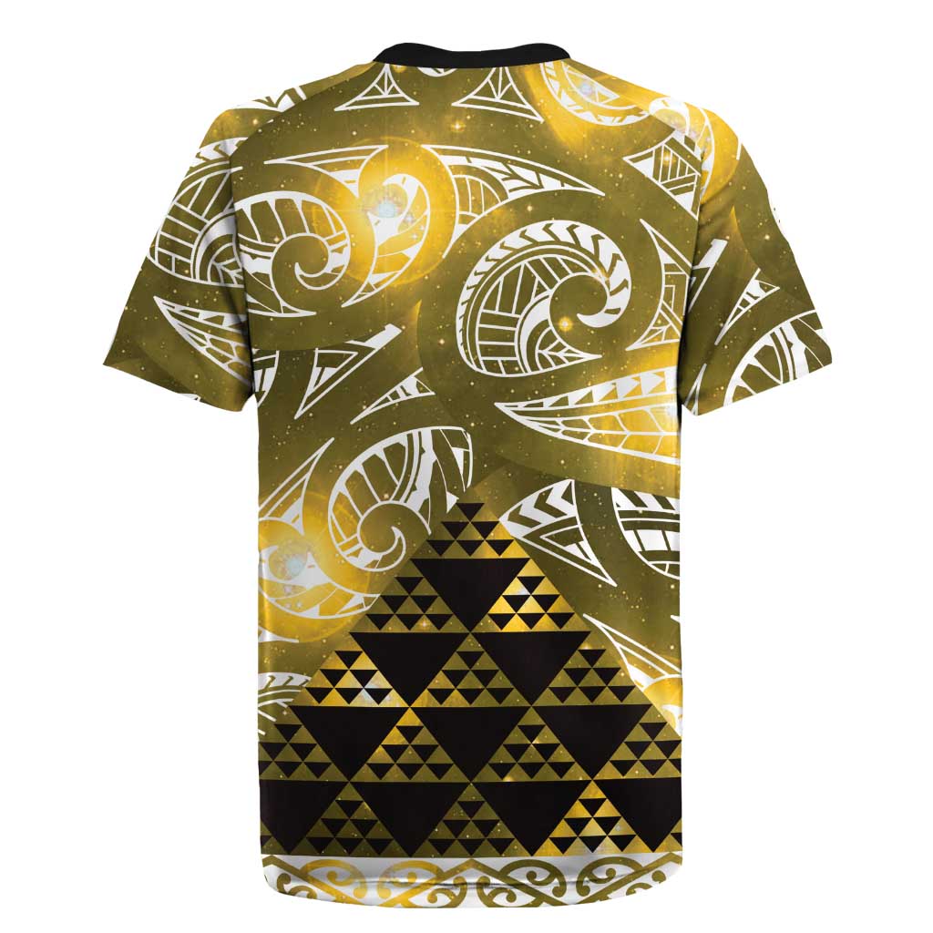 Matariki New Zealand Rugby Jersey NZ Niho Taniwha Maori New Year Yellow Galaxy LT14 - Polynesian Pride