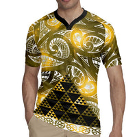 Matariki New Zealand Rugby Jersey NZ Niho Taniwha Maori New Year Yellow Galaxy LT14 - Polynesian Pride