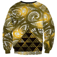 Matariki New Zealand Sweatshirt NZ Niho Taniwha Maori New Year Yellow Galaxy LT14 - Polynesian Pride