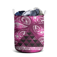 Matariki New Zealand Laundry Basket NZ Niho Taniwha Maori New Year Pink Galaxy LT14 - Polynesian Pride