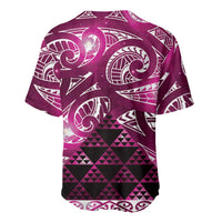 Matariki New Zealand Baseball Jersey NZ Niho Taniwha Maori New Year Pink Galaxy LT14 - Polynesian Pride