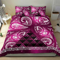 Matariki New Zealand Bedding Set NZ Niho Taniwha Maori New Year Pink Galaxy LT14 - Polynesian Pride
