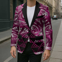 Matariki New Zealand Blazer NZ Niho Taniwha Maori New Year Pink Galaxy LT14 - Polynesian Pride