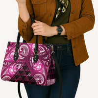 Matariki New Zealand Leather Bag NZ Niho Taniwha Maori New Year Pink Galaxy LT14 - Polynesian Pride