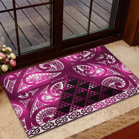 Matariki New Zealand Rubber Doormat NZ Niho Taniwha Maori New Year Pink Galaxy LT14 - Polynesian Pride