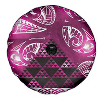 Matariki New Zealand Spare Tire Cover NZ Niho Taniwha Maori New Year Pink Galaxy