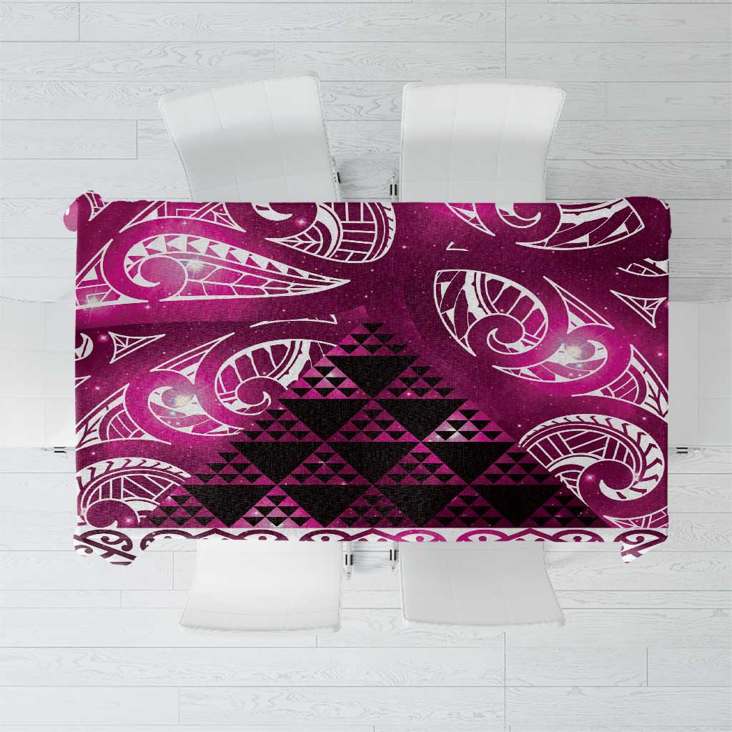 Matariki New Zealand Tablecloth NZ Niho Taniwha Maori New Year Pink Galaxy LT14 Pink - Polynesian Pride