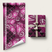 Matariki New Zealand Wrapping Paper NZ Niho Taniwha Maori New Year Pink Galaxy LT14 58" × 23" Pink - Polynesian Pride