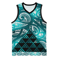 Matariki New Zealand Basketball Jersey NZ Niho Taniwha Maori New Year Cyan Galaxy