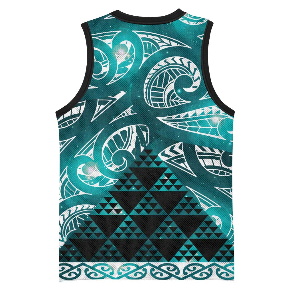 Matariki New Zealand Basketball Jersey NZ Niho Taniwha Maori New Year Cyan Galaxy