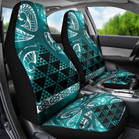 Matariki New Zealand Car Seat Cover NZ Niho Taniwha Maori New Year Cyan Galaxy