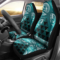 Matariki New Zealand Car Seat Cover NZ Niho Taniwha Maori New Year Cyan Galaxy