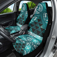 Matariki New Zealand Car Seat Cover NZ Niho Taniwha Maori New Year Cyan Galaxy