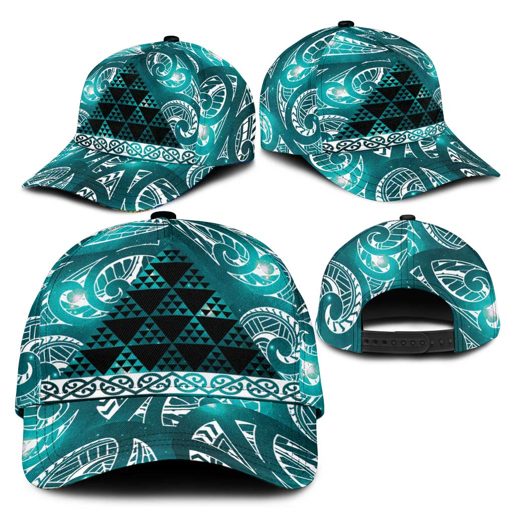 Matariki New Zealand Classic Cap NZ Niho Taniwha Maori New Year Cyan Galaxy LT14 - Polynesian Pride
