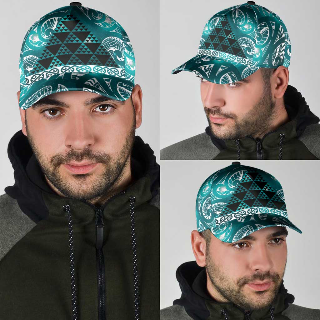 Matariki New Zealand Classic Cap NZ Niho Taniwha Maori New Year Cyan Galaxy LT14 - Polynesian Pride