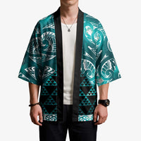 Matariki New Zealand Kimono NZ Niho Taniwha Maori New Year Cyan Galaxy LT14 - Polynesian Pride