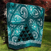 Matariki New Zealand Quilt NZ Niho Taniwha Maori New Year Cyan Galaxy LT14 - Polynesian Pride