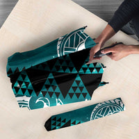 Matariki New Zealand Umbrella NZ Niho Taniwha Maori New Year Cyan Galaxy LT14 - Polynesian Pride