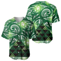 Matariki New Zealand Baseball Jersey NZ Niho Taniwha Maori New Year Green Galaxy