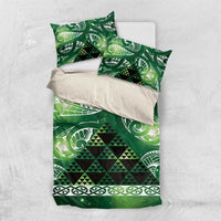 Matariki New Zealand Bedding Set NZ Niho Taniwha Maori New Year Green Galaxy