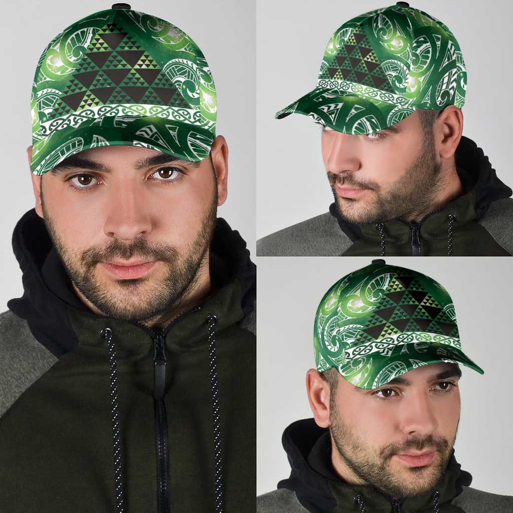 Matariki New Zealand Classic Cap NZ Niho Taniwha Maori New Year Green Galaxy LT14 - Polynesian Pride