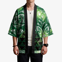 Matariki New Zealand Kimono NZ Niho Taniwha Maori New Year Green Galaxy LT14 - Polynesian Pride