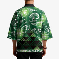 Matariki New Zealand Kimono NZ Niho Taniwha Maori New Year Green Galaxy LT14 - Polynesian Pride