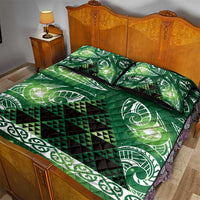 Matariki New Zealand Quilt Bed Set NZ Niho Taniwha Maori New Year Green Galaxy LT14 - Polynesian Pride