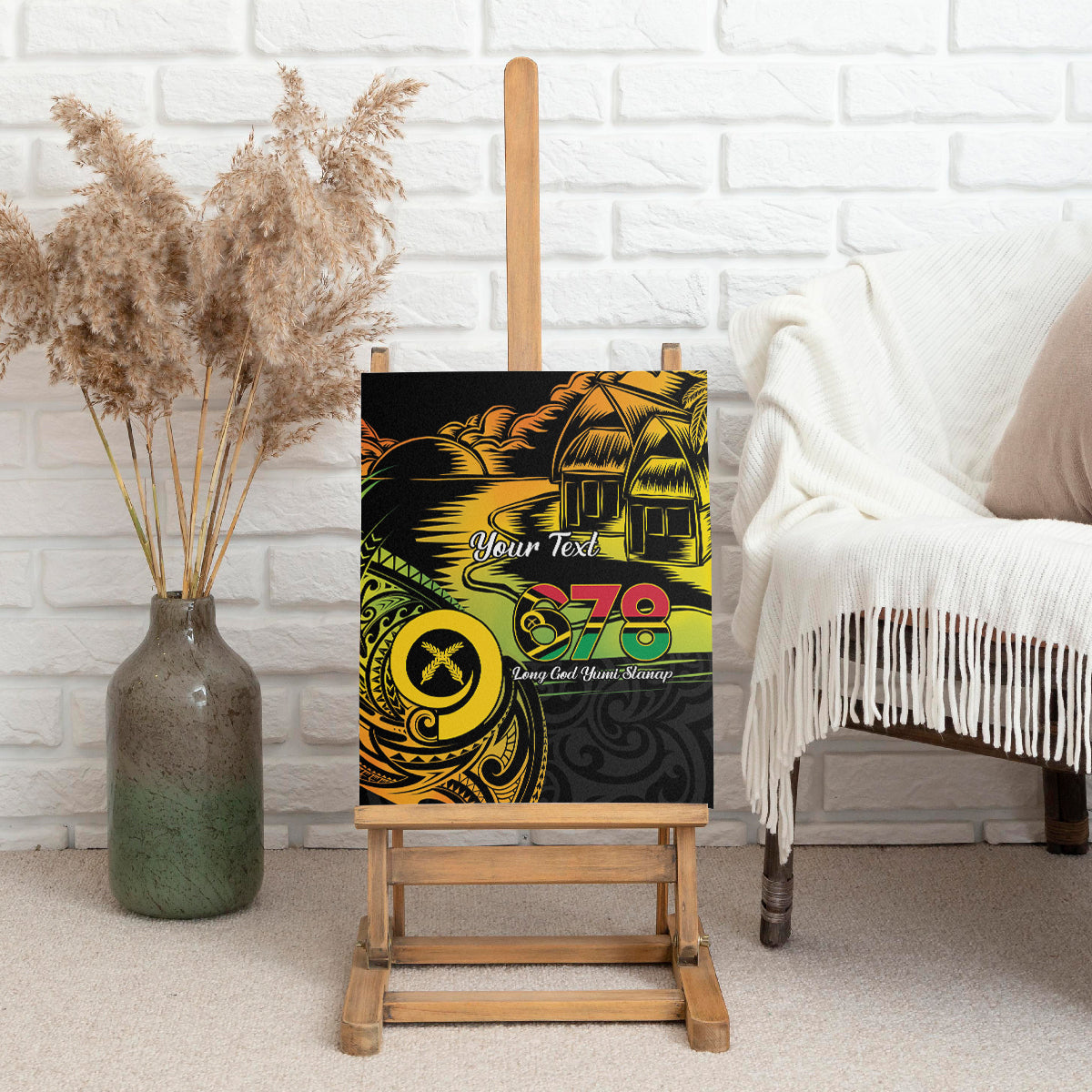 Personalised Vanuatu 678 Canvas Wall Art Proud To Be A Ni-Van