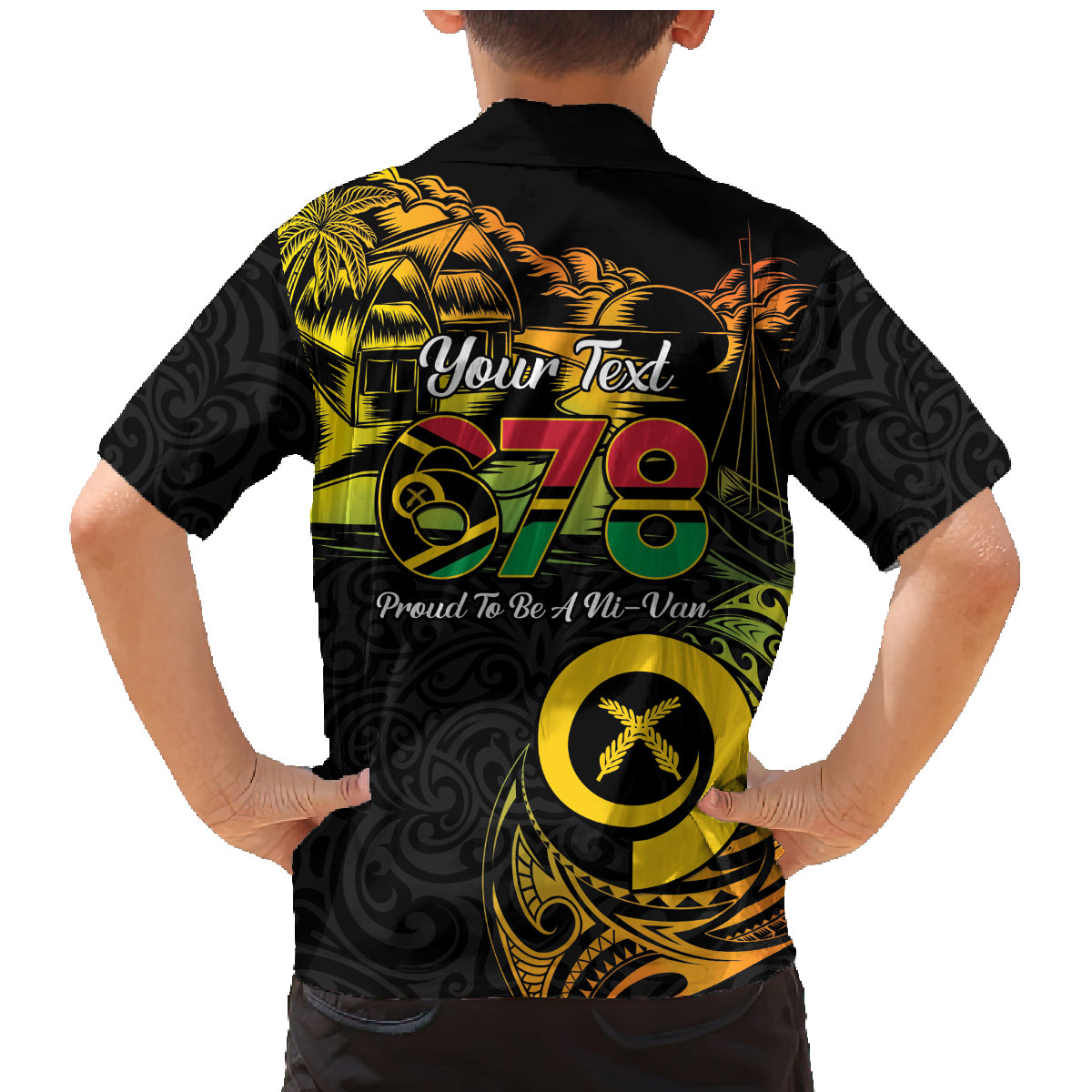 Personalised Vanuatu 678 Family Matching Mermaid Dress and Hawaiian Shirt Proud To Be A Ni-Van