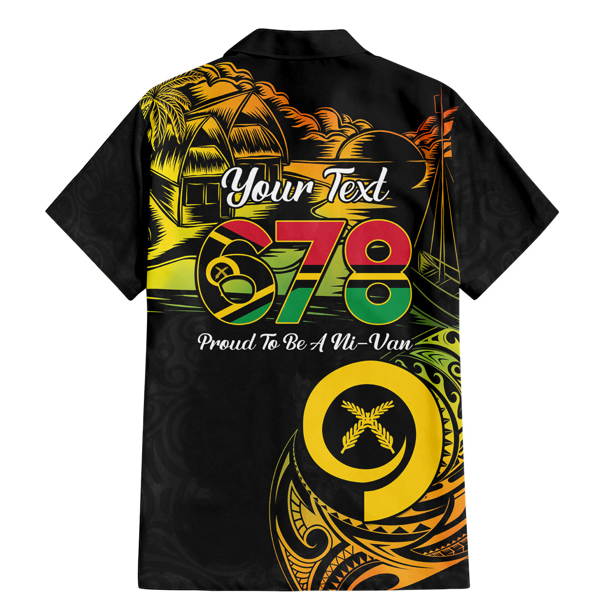 Personalised Vanuatu 678 Family Matching Mermaid Dress and Hawaiian Shirt Proud To Be A Ni-Van