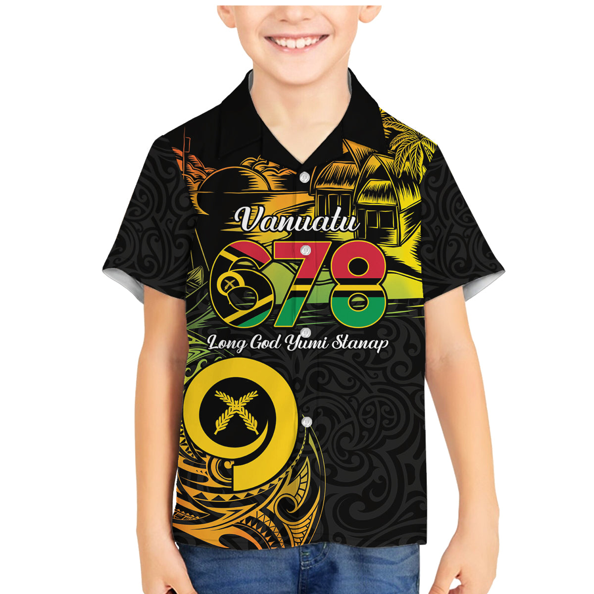 Personalised Vanuatu 678 Family Matching Mermaid Dress and Hawaiian Shirt Proud To Be A Ni-Van