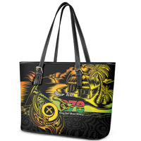 Personalised Vanuatu 678 Leather Tote Bag Proud To Be A Ni-Van