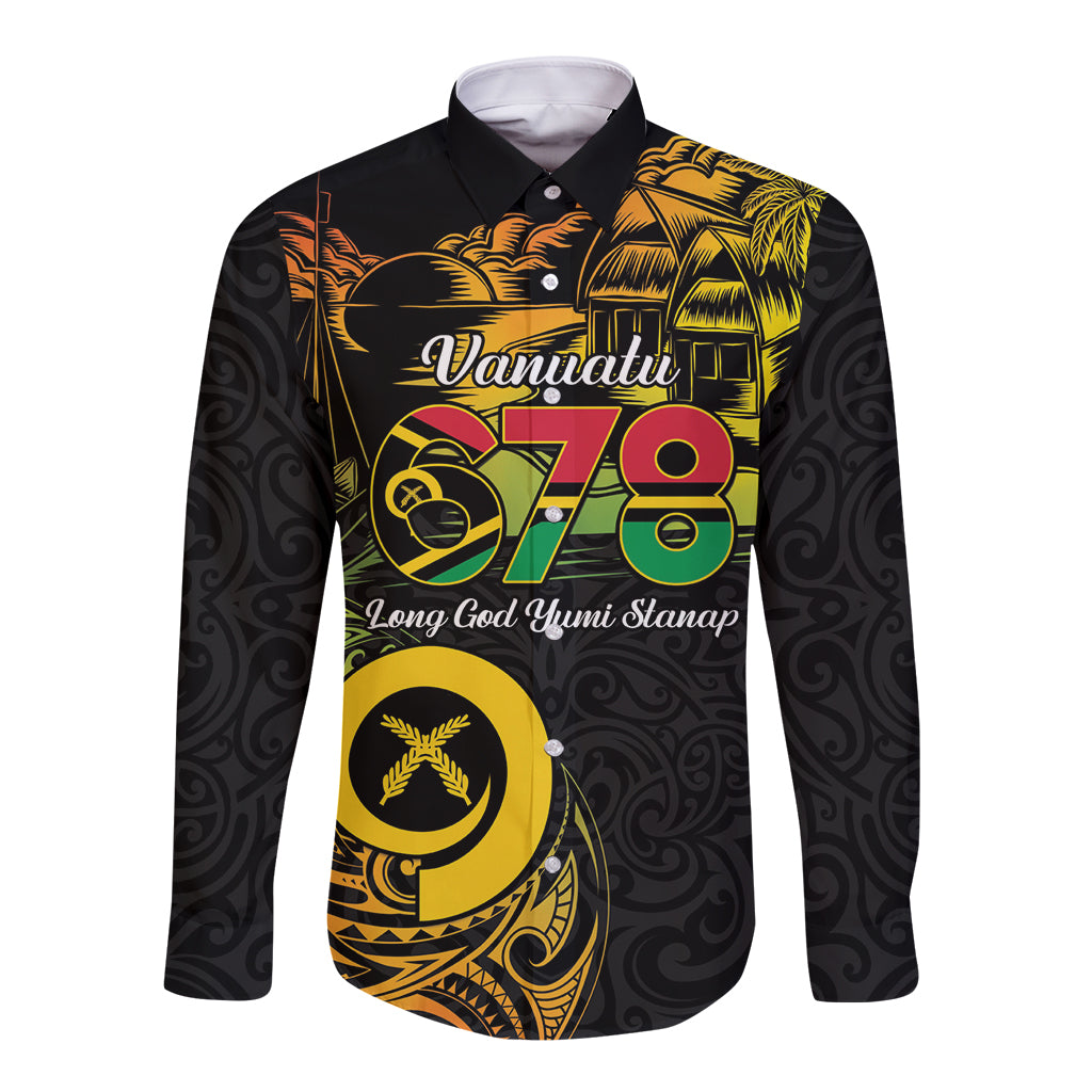 Personalised Vanuatu 678 Long Sleeve Button Shirt Proud To Be A Ni-Van