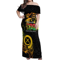 Personalised Vanuatu 678 Off Shoulder Maxi Dress Proud To Be A Ni-Van