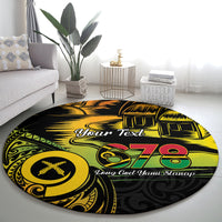 Personalised Vanuatu 678 Round Carpet Proud To Be A Ni-Van LT14 - Polynesian Pride