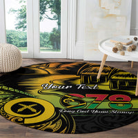 Personalised Vanuatu 678 Round Carpet Proud To Be A Ni-Van LT14 - Polynesian Pride