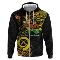 Personalised Vanuatu 678 Zip Hoodie Proud To Be A Ni-Van LT14 Zip Hoodie Black - Polynesian Pride