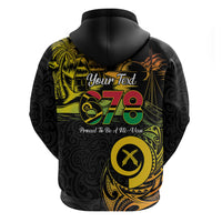 Personalised Vanuatu 678 Zip Hoodie Proud To Be A Ni-Van LT14 - Polynesian Pride